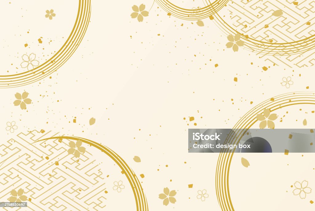 Basic Japanese Background A Beautiful Background With Japanese Patterns Stock Illustration ...