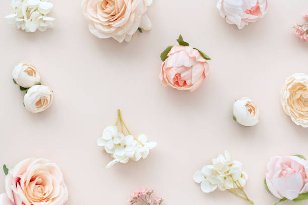 istock Pastel flowers on pink background 2158520926