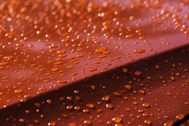a red water drops background.