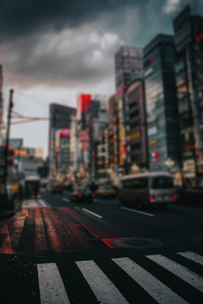 istock Street in downtown Tokyo at night 2158522587