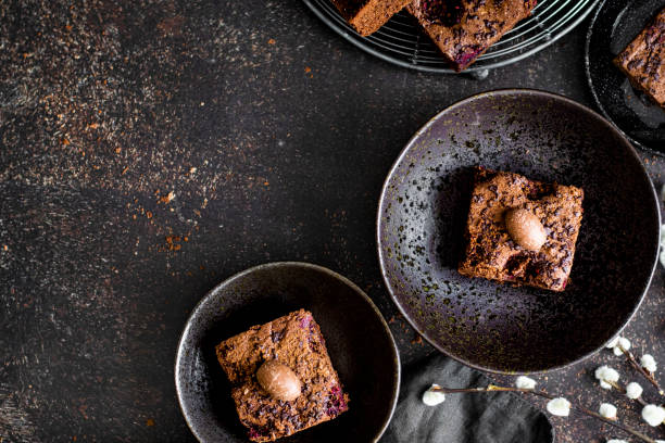 istock Freshly baked homemade chocolate brownies 2158526295