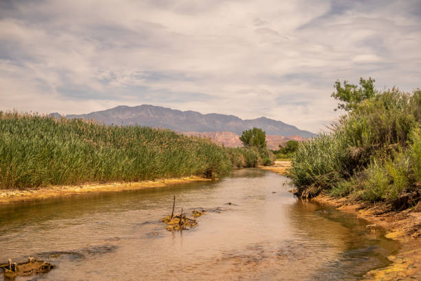 istock St. George Virgin River Utah Mountain Scene 2158526315