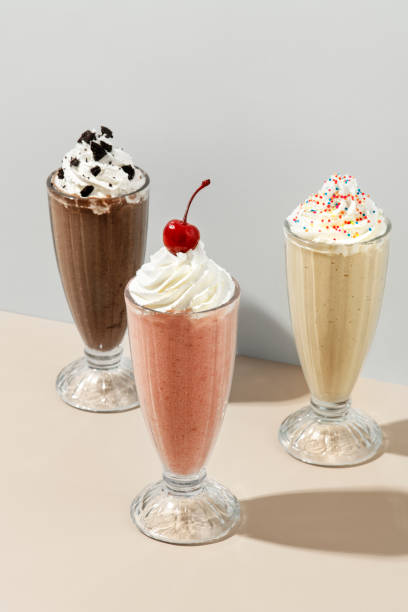 istock Mixed flavor milkshakes at a cafe 2158527431
