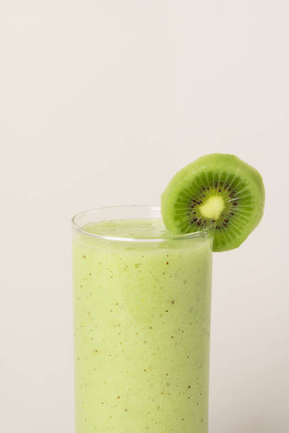 Fresh and healthy kiwi smoothie drink