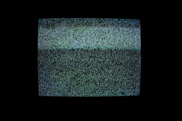 istock Copy space, old vintage tv signal, screen 2158528641