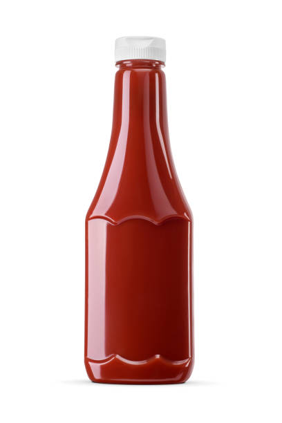 istock Red ketchup or tomato sauce in transparent plastic PET squeeze bottle isolated on a white. 2158530933