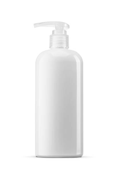 istock White clean unbranded dispenser cosmetics bottle isolated on white. 2158530946