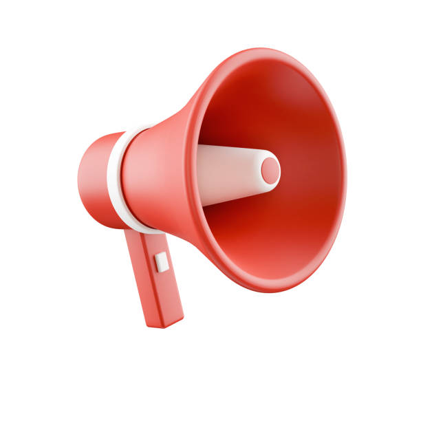 istock 3d megaphone loud speaker icon on white background 2158532410