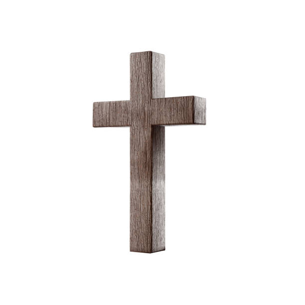 istock 3d bible cross crucifix on white background 2158533480