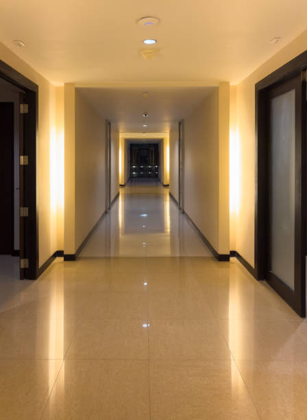 istock The corridor in the building as a background 2158534044