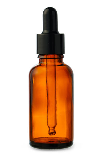 istock Amber Glass Dropper Bottle With Black Cap 2158534338