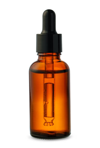 istock Amber Glass Dropper Bottle With Black Cap 2158534341