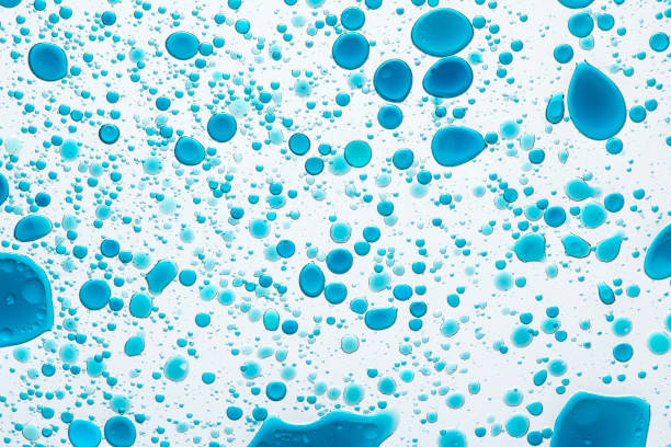 istock Blue abstract background  oil bubble in water wallpaper 2158541394