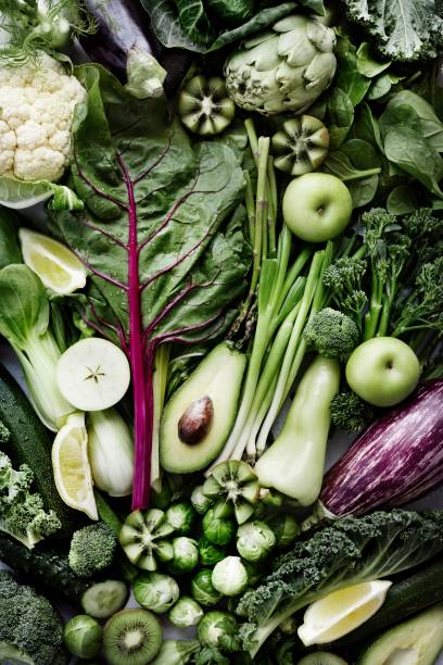 istock Fresh vegetables flat lay healthy lifestyle 2158542456