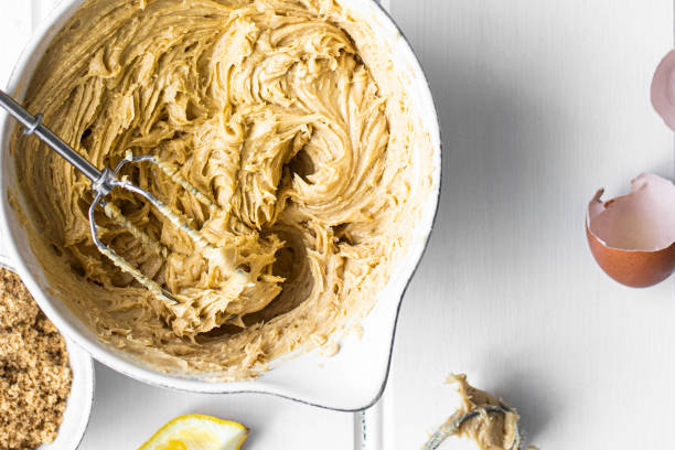 Fresh mixture for homemade lemon cake recipe