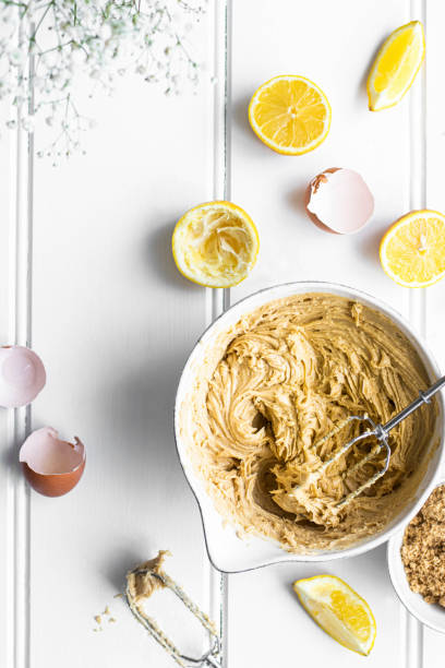 istock Fresh mixture for homemade lemon cake recipe 2158547404