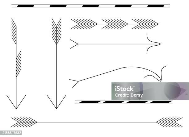 Direction Arrows Without Border Directional Arrows And Border Borders Stock Illustration - Download ...