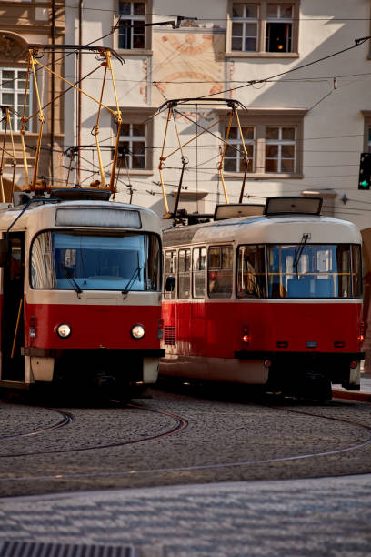 istock Tram public transportation in Praha, Czech republic. 2158551000