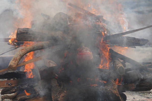Cremations on the ghats of Varanasi