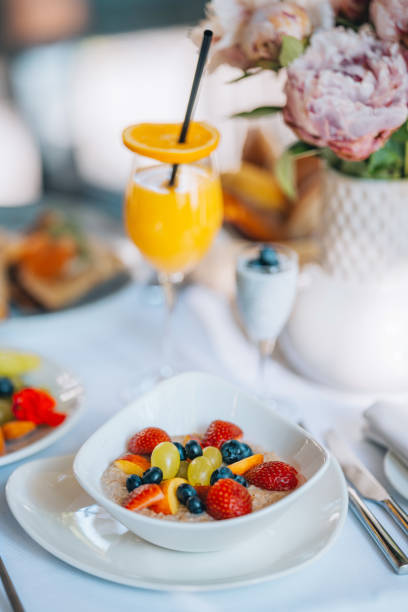 istock Breakfast in an outdoor cafe 2158551922