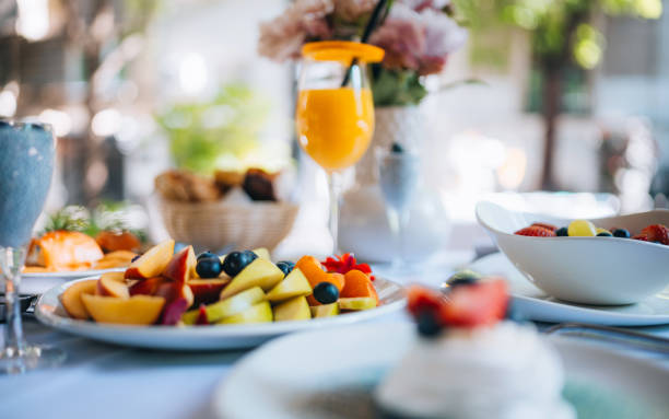 istock Breakfast in an outdoor cafe 2158553162