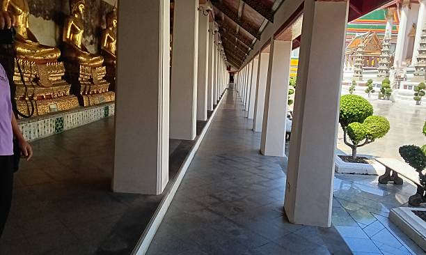 istock Inside the temple are stone pillars 2158554172