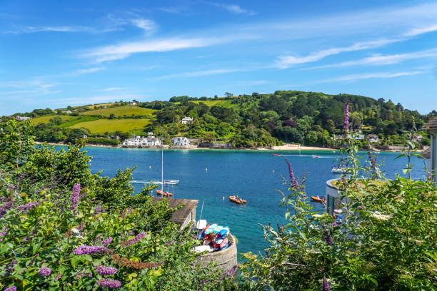 istock View through flowers to Salcombe Harbour and Mill Bay beach 2158561374