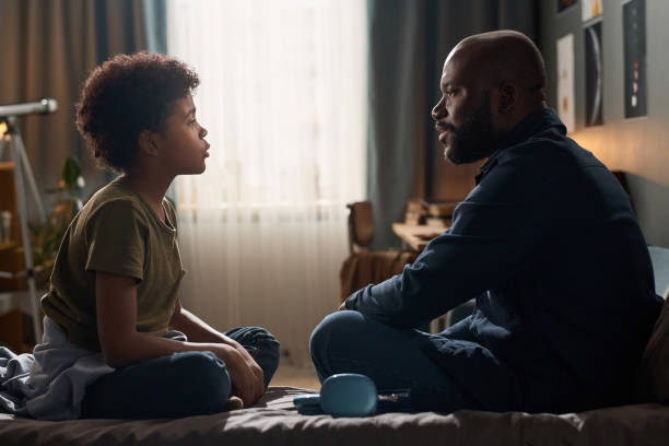 Black Family with Single Parent and Child