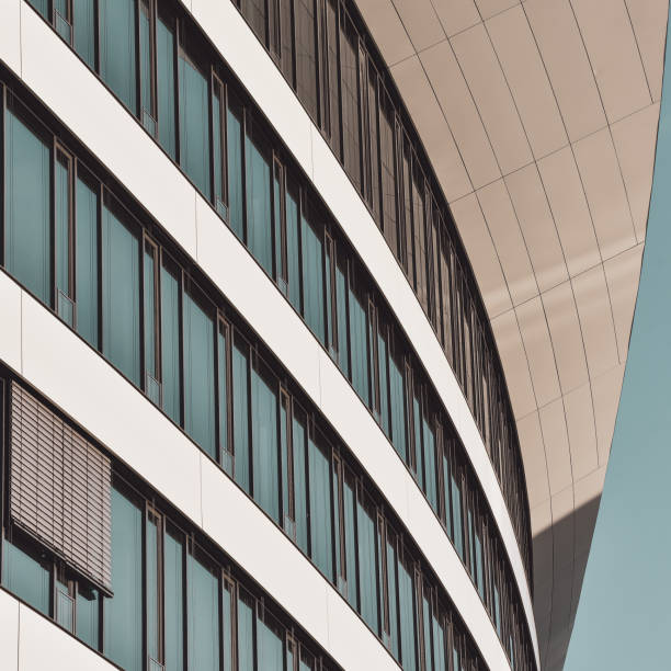 istock Partial view of a reflective exterior facade of modern architecture 2158564293