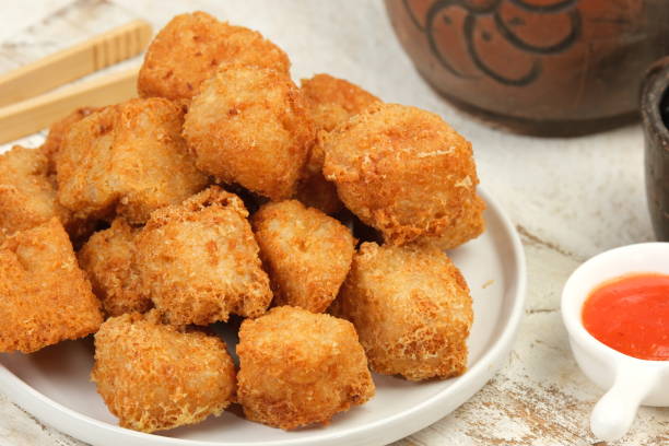 istock Crispy Fried Tofu (Tahu Goreng Krispi).Popular Indonesian Street Food 2158564420