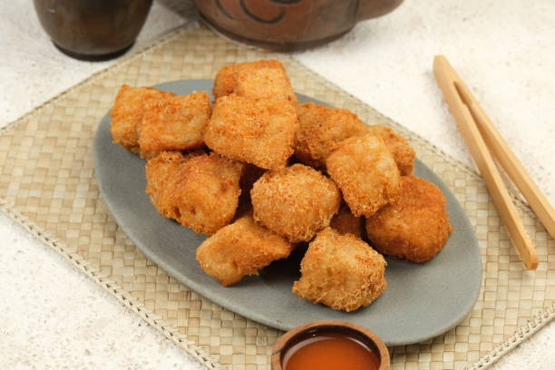 istock Crispy Fried Tofu (Tahu Goreng Krispi).Popular Indonesian Street Food 2158564772