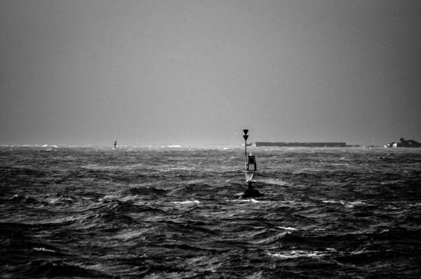 istock Gloomy view of stormy sea 2158573573
