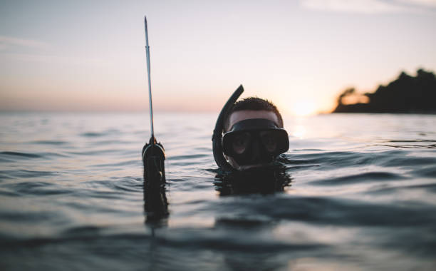 istock Spearfisherman ready for fish hunting 2158573823