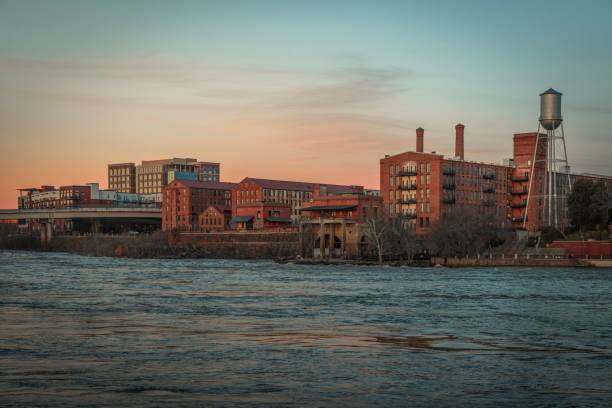 istock Columbus Georgia Skyline at Dusk 2158575459