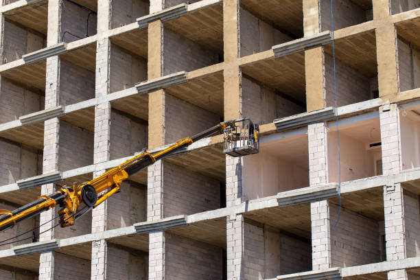 istock Construction of a multi-storey building. Cradle mobile 2158575797