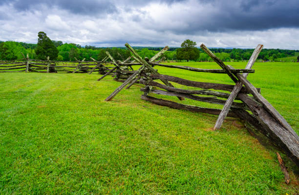 istock Fence at Manassas National Battlefield Park, Virginia 2158580553