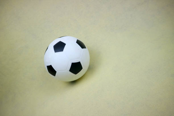 istock a small white and black toy rubber ball 2158589520