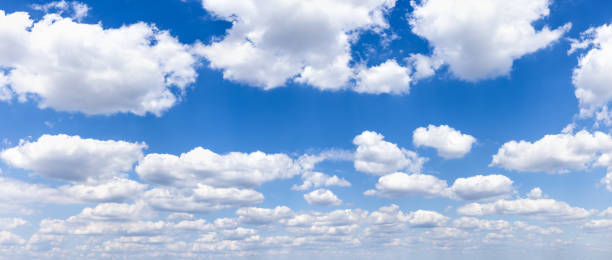 istock A panorama of a beautiful, bright summer sky 2158590559
