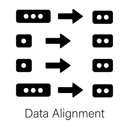 Data Alignment Stock Illustration - Download Image Now - Arrangement ...