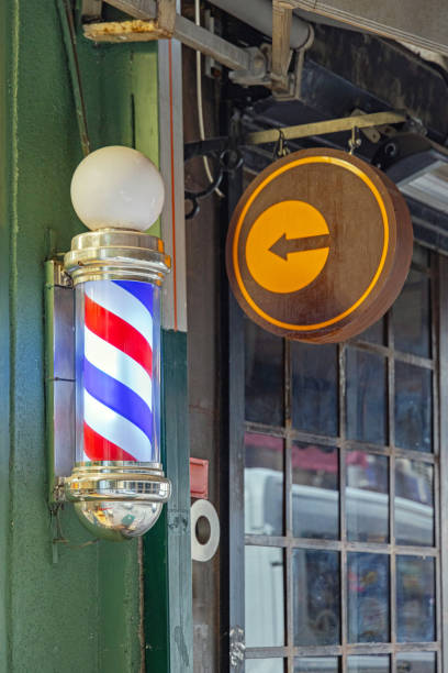 istock Barber Shop Pole Sign 2158592506