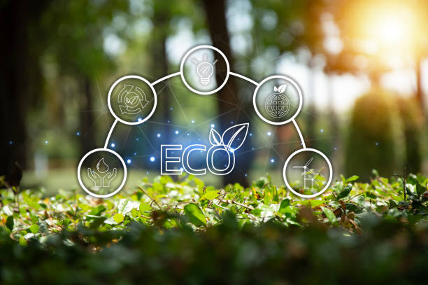 istock Sustainable development and business operations based on renewable energy CO2 Emission Reduction Concepts Green industries using renewable energy can limit global warming changes. 2158592737