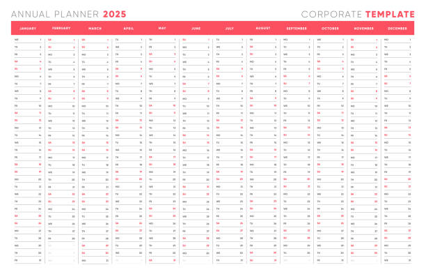 istock Planner 2025, Planner 2025 Sunday Start Corporate Design Template Calendar 2158600058