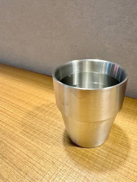 istock Water in a stainless steel cup 2158600706