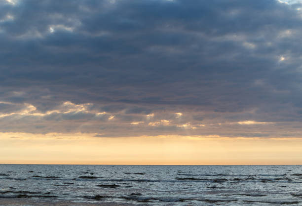 A beautiful Baltic Sea beach landscape in Latvia. Summer scenery at the sea.