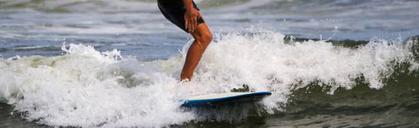 istock Front view of a man surfing close up 2158603288