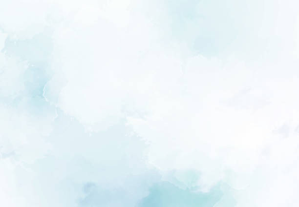 istock Angelic heaven clouds vector design background. Winter fairytale backdrop. Fliud blue and white drawing. 2158604133