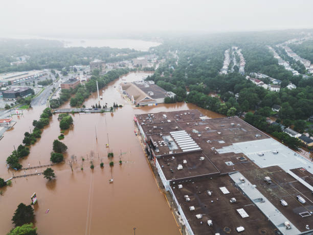 istock Aerial View of Flood Damage 2158605936