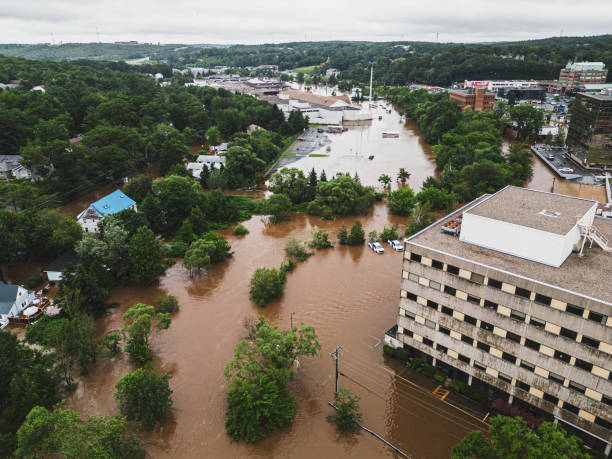 istock Aerial View of Flood Damage 2158605957