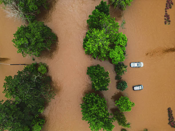 istock Aerial View of Flood Damage 2158606108