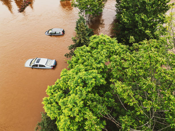 istock Aerial View of Flood Damage 2158606111